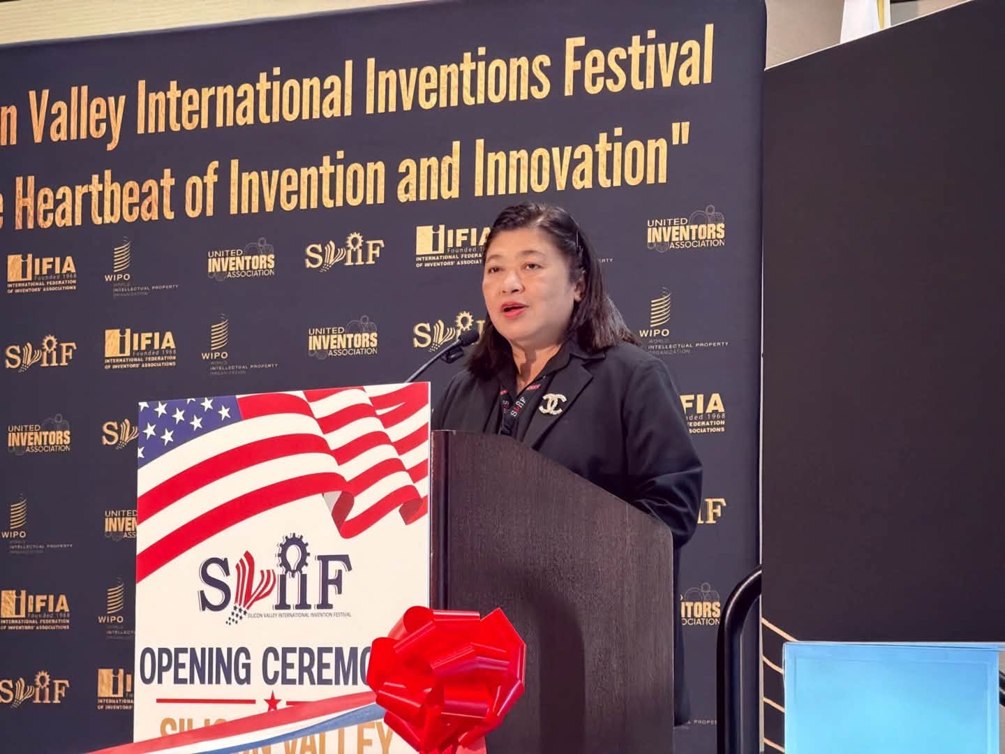 Executives from International Invention Promotion Organizations Attend the Opening Ceremony of The 5th Silicon Valley International Inventions Festival at the Santa Clara Convention Center, USA